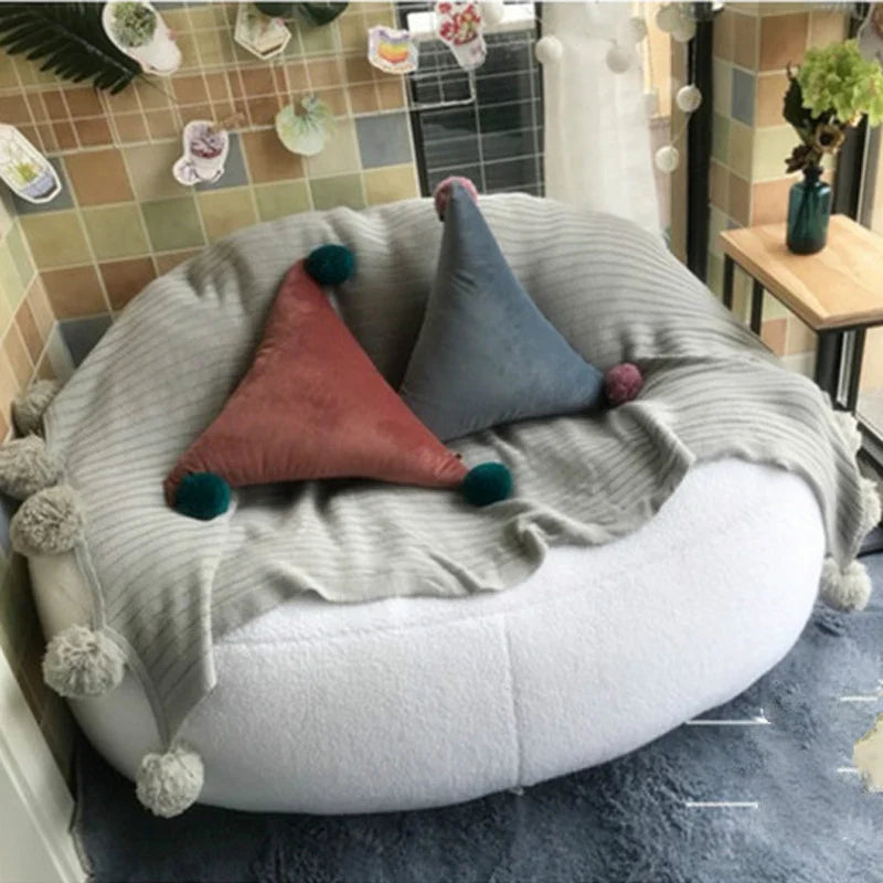 2021 New Bean Bag Sofa Bed Pouf No Filling Stuffed Giant Beanbag Ottoman Relax Lounge Chair Tatami Futon Floor Seat Furniture