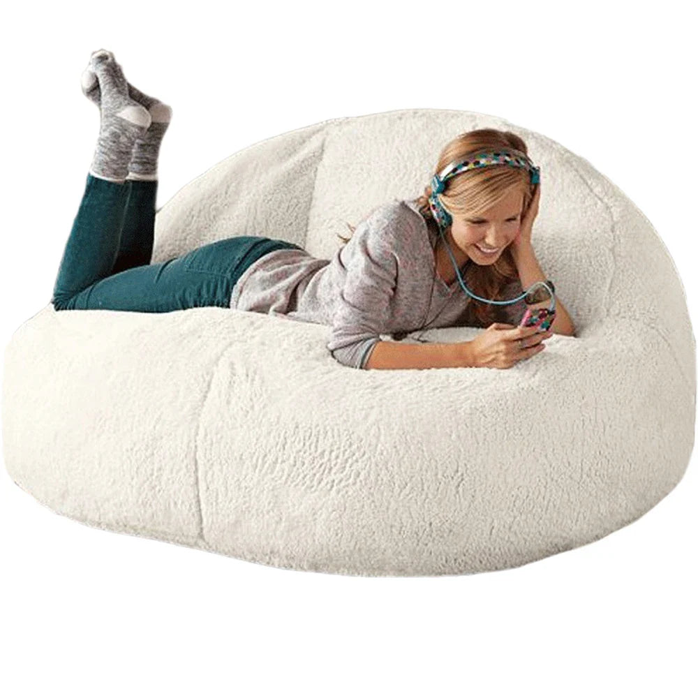 2021 New Bean Bag Sofa Bed Pouf No Filling Stuffed Giant Beanbag Ottoman Relax Lounge Chair Tatami Futon Floor Seat Furniture