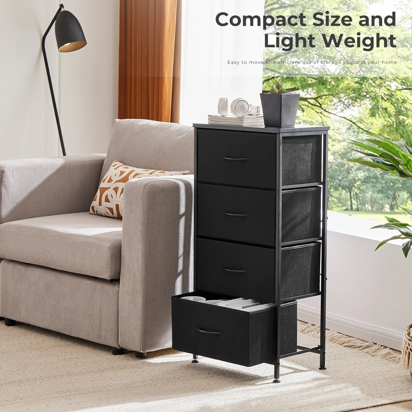 4 Fabric Living Room Cabinets Layers With Wardrobe Steel Frame Assembly Closet For Clothes Storage Cabinet Of Furniture