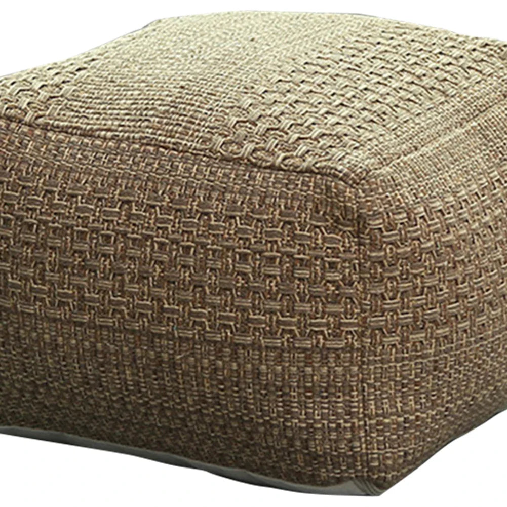 Footstool Nordic Style Woven Foot Stool Multifunctional Tatami Seats Cushion for Living Room Bedroom