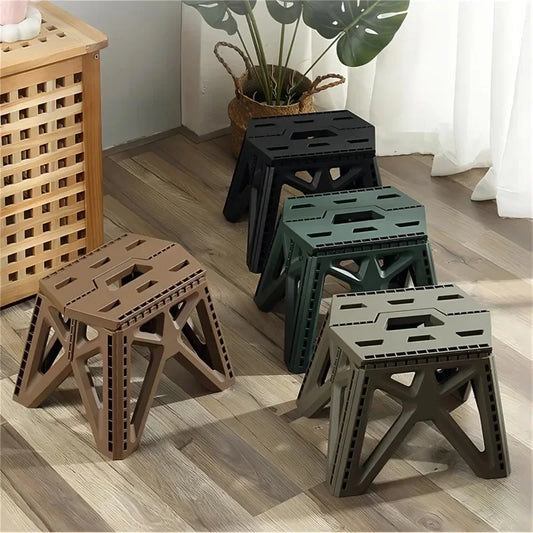 Outdoor Portable Folding Stool High Load-bearing Handle Design Durable Mini Chair Fishing Stool Square Stool/ Maza Camping Stool