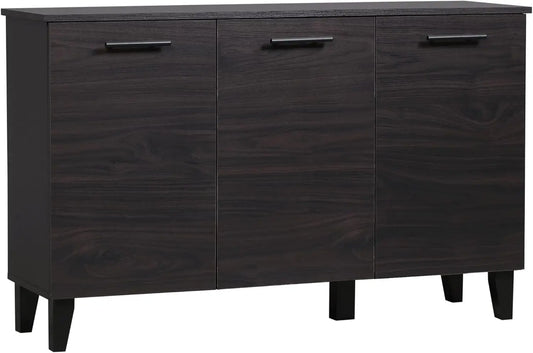 Sideboard Buffet Cabinet, Kitchen Cabinet with Adjustable Shelf, Coffee Bar Cabinet, Dark Walnut