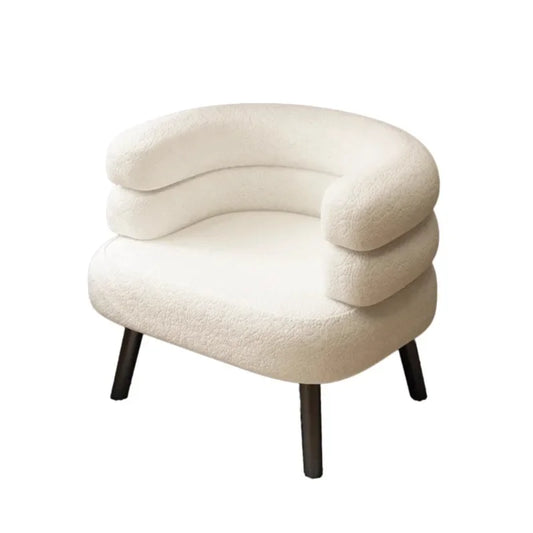 Single lazy sofa chair Makeup chair Internet celebrity lamb wool chair Living room simple modern light luxury balcony leisure ch